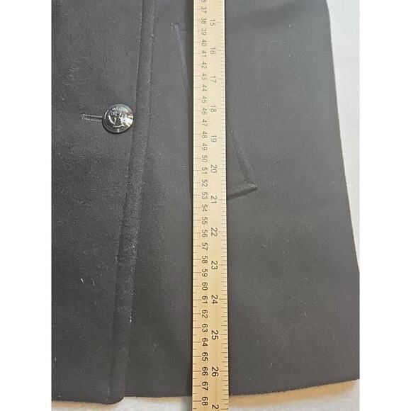 Express Coat Womens Small Pea Coat Wool Blend Double Breasted Black Outerwear - Picture 7 of 10